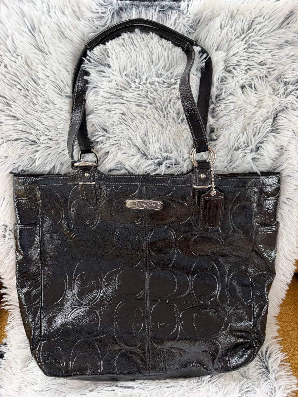 Coach Tote Patent Leather Handbag